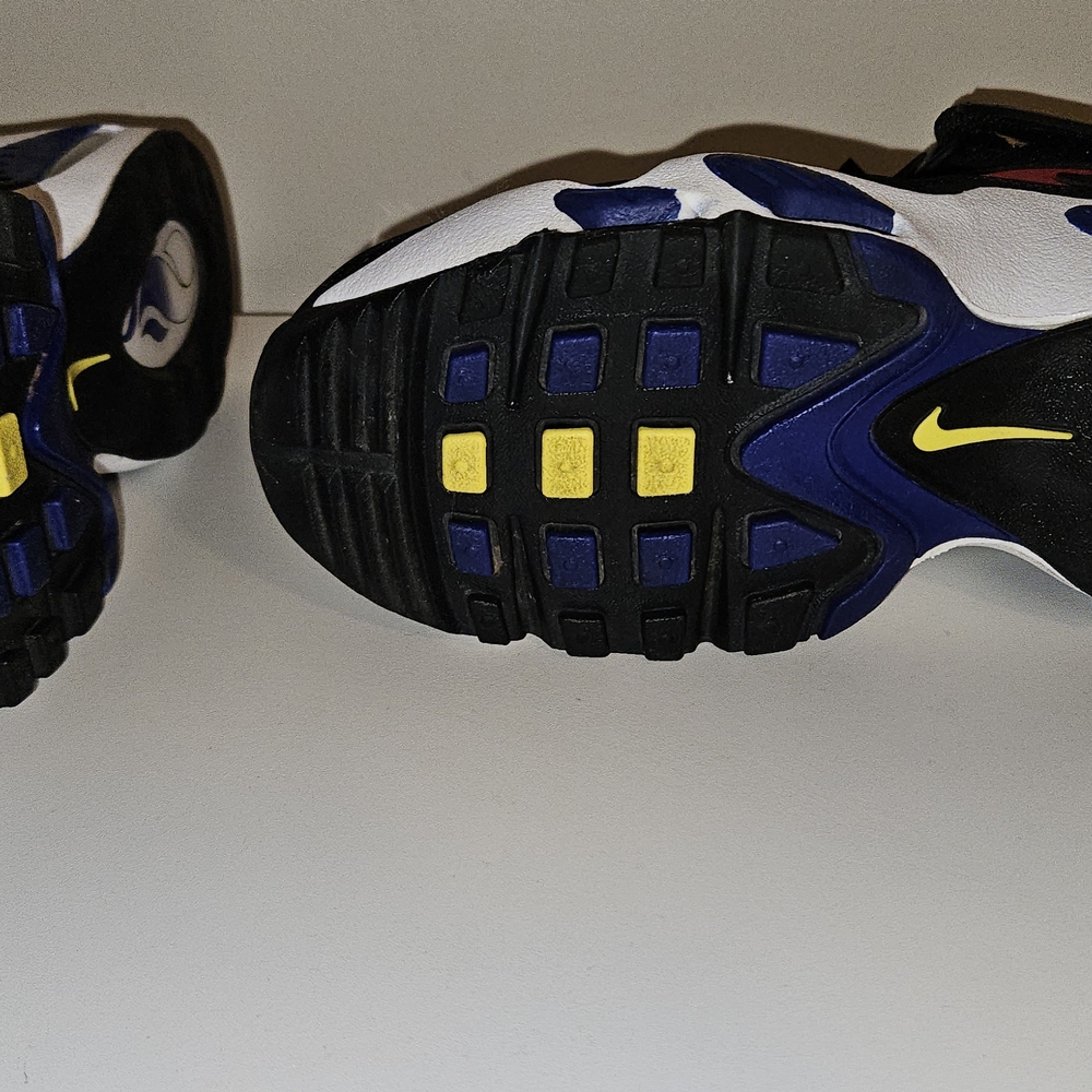 Nike Blue and Black Athletic Sneakers with Geometric Design